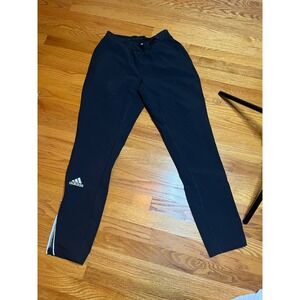 Adidas Running Pants Track Lightweight Zip ankles Athletic Black Coated S